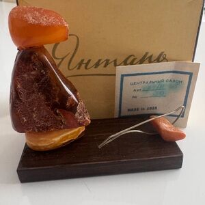 Vintage Baltic Amber  Sculpture Figurine EXPO'67 Montreal